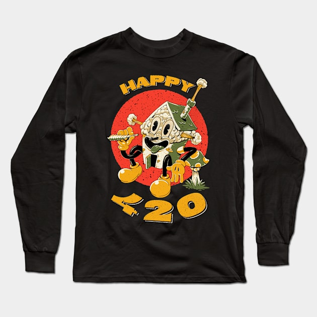 Happy 420 Long Sleeve T-Shirt by Desmuncubic